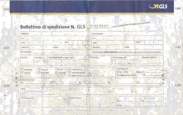 GLS快遞No.1打印模板